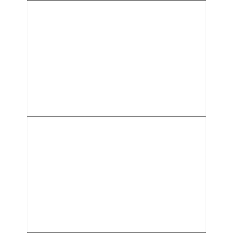 8 12 x 5 12 glossy white rectangle laser labels ll205