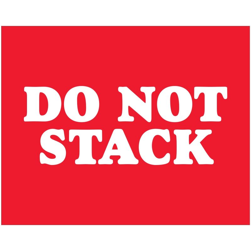 8 x 10 do not stack labels dl1628