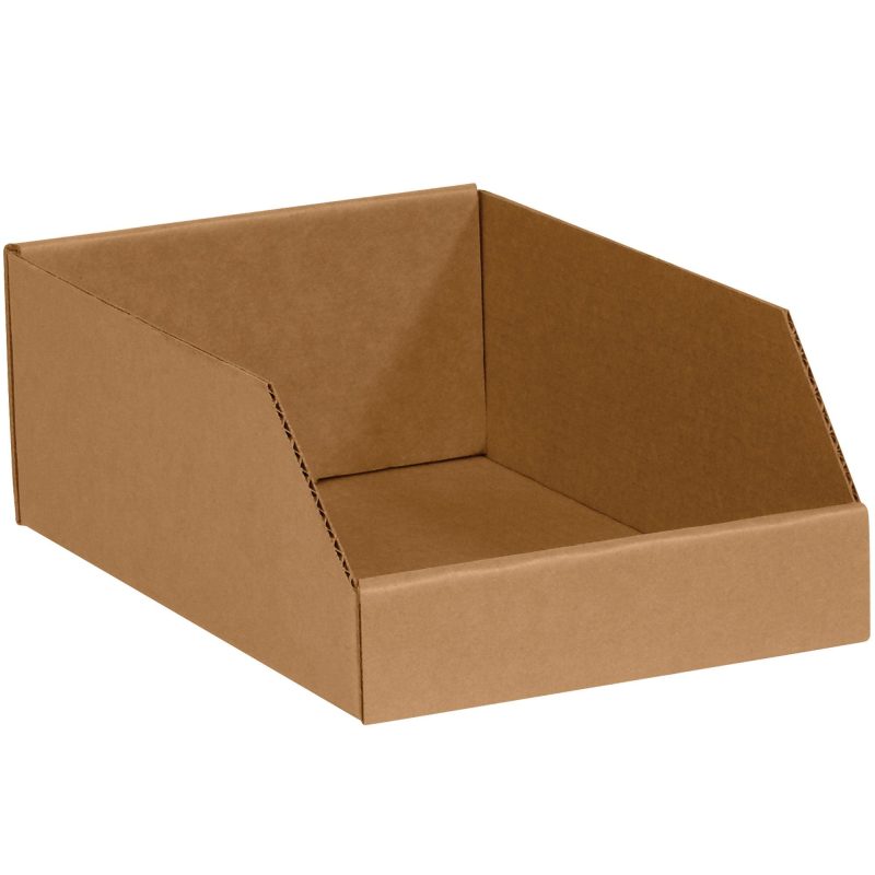 8 x 12 x 4 12 kraft bin boxes binmt812k