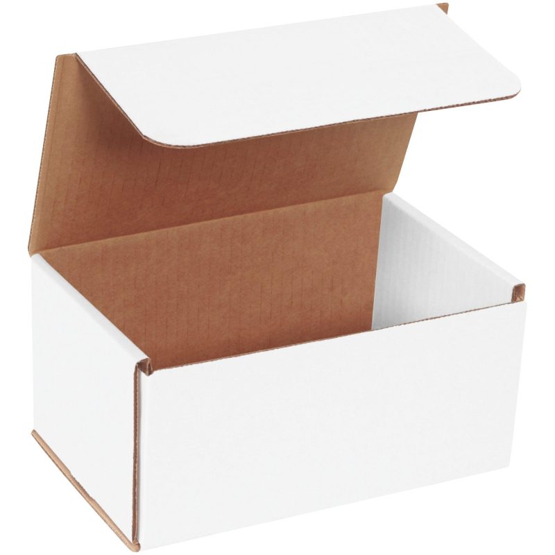 8 x 5 x 4 white corrugated mailers m854