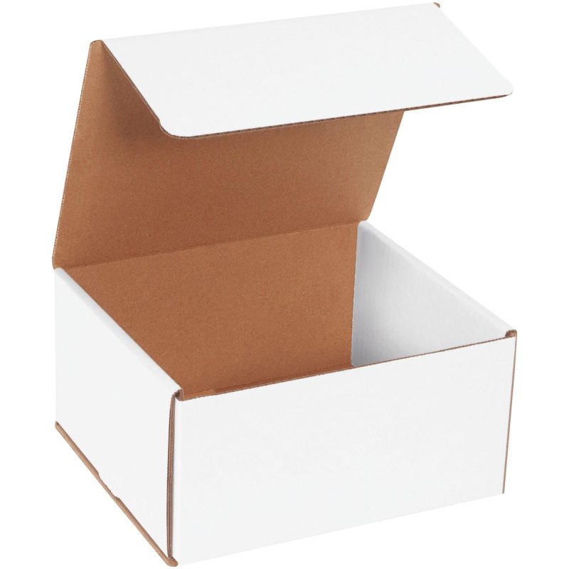 8 x 7 x 4 white corrugated mailers m874