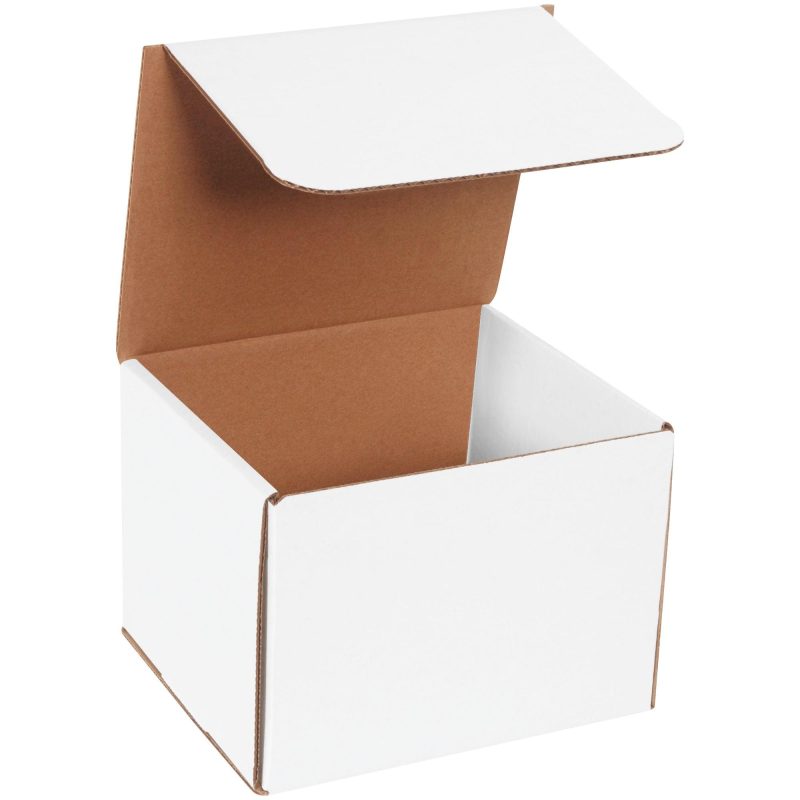 8 x 7 x 6 white corrugated mailers m876