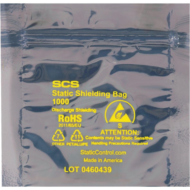 8 x 8 reclosable static shielding bags stc324