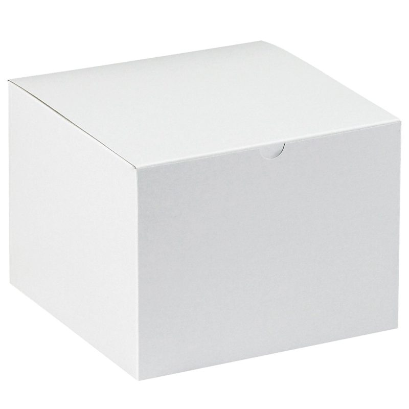 8 x 8 x 6 white gift boxes gb886