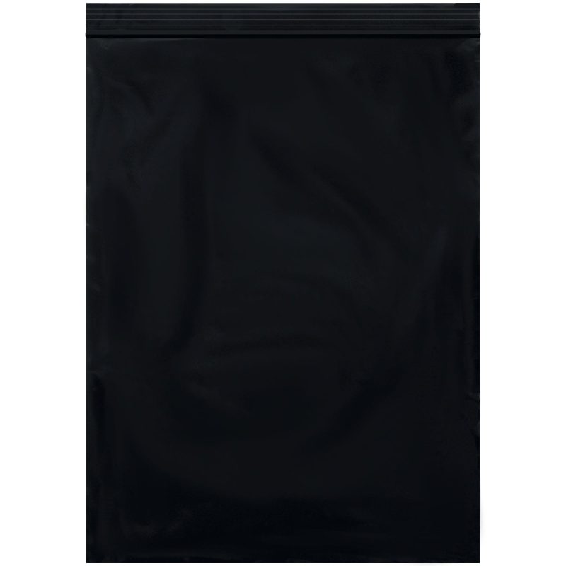 9 x 12 2 mil black reclosable poly bags pb3645bk