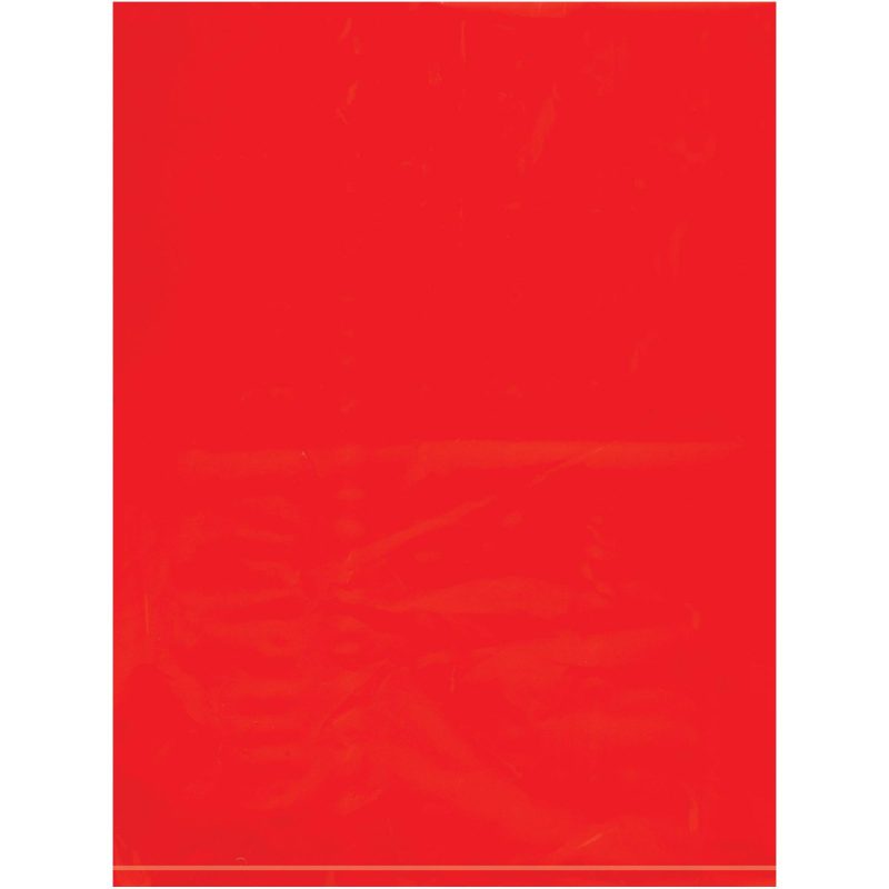 9 x 12 2 mil red flat poly bags pb480r