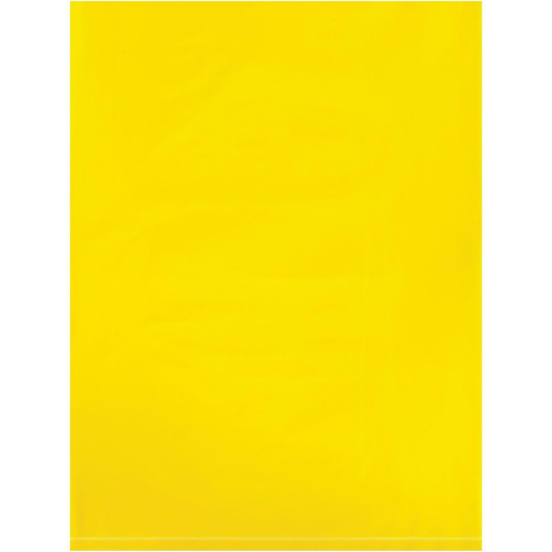 9 x 12 2 mil yellow flat poly bags pb480y