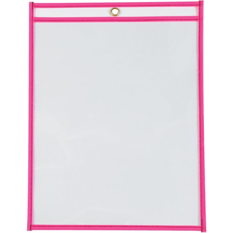 9 x 12 neon pink job ticket holders jth115pk