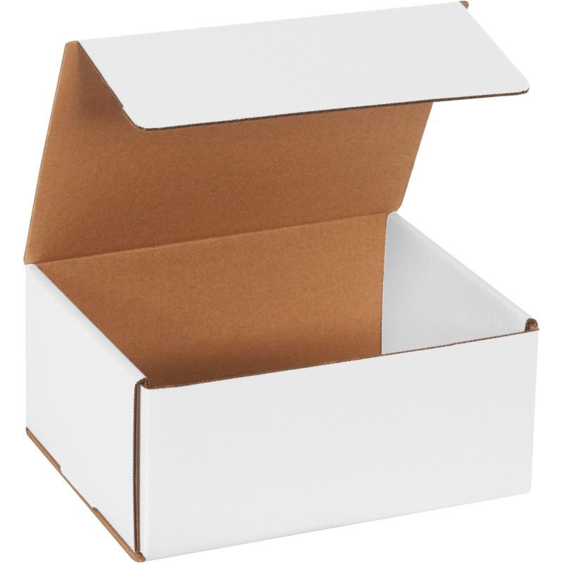 9 x 7 x 4 white corrugated mailers m974