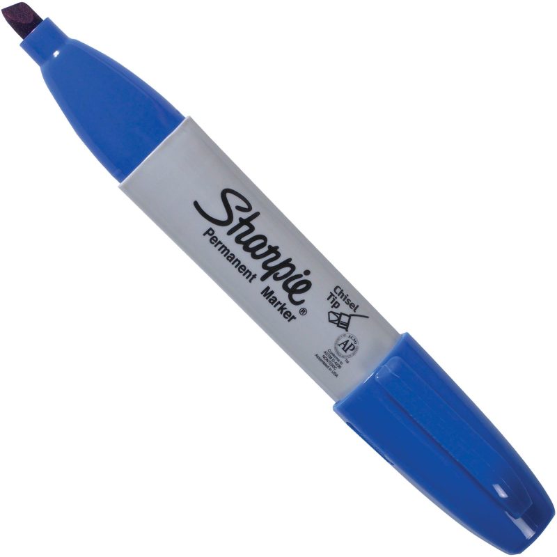 blue sharpie r chisel tip markers mk411be