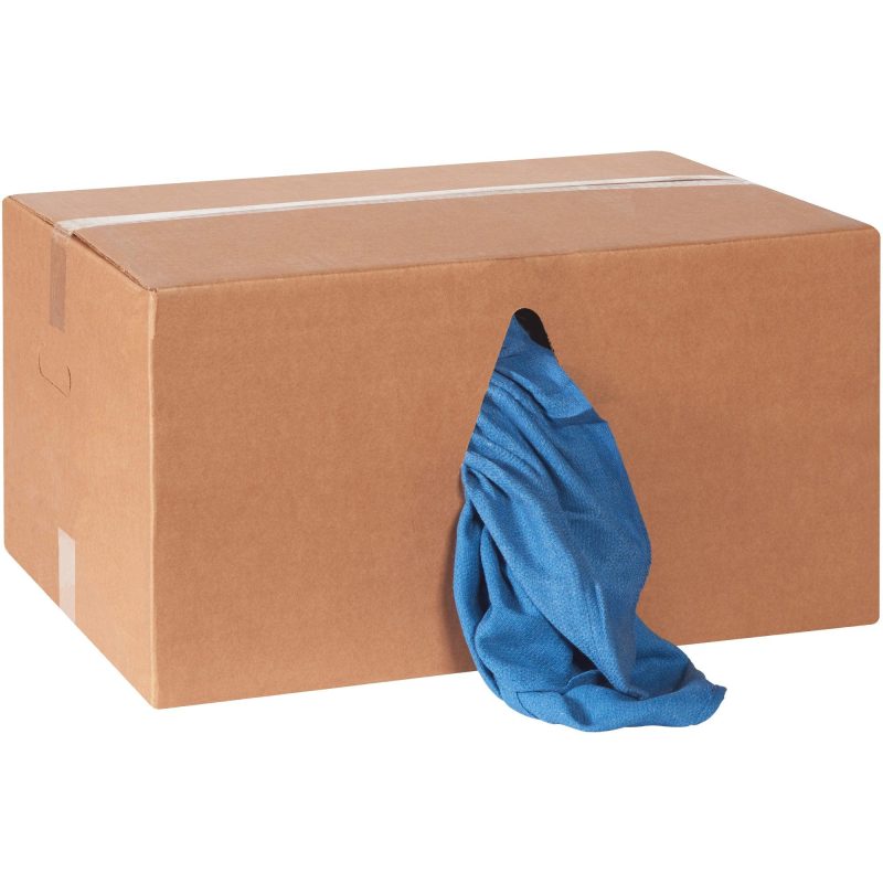 box of huck towels 16 x 25 blue 25 lb box br116