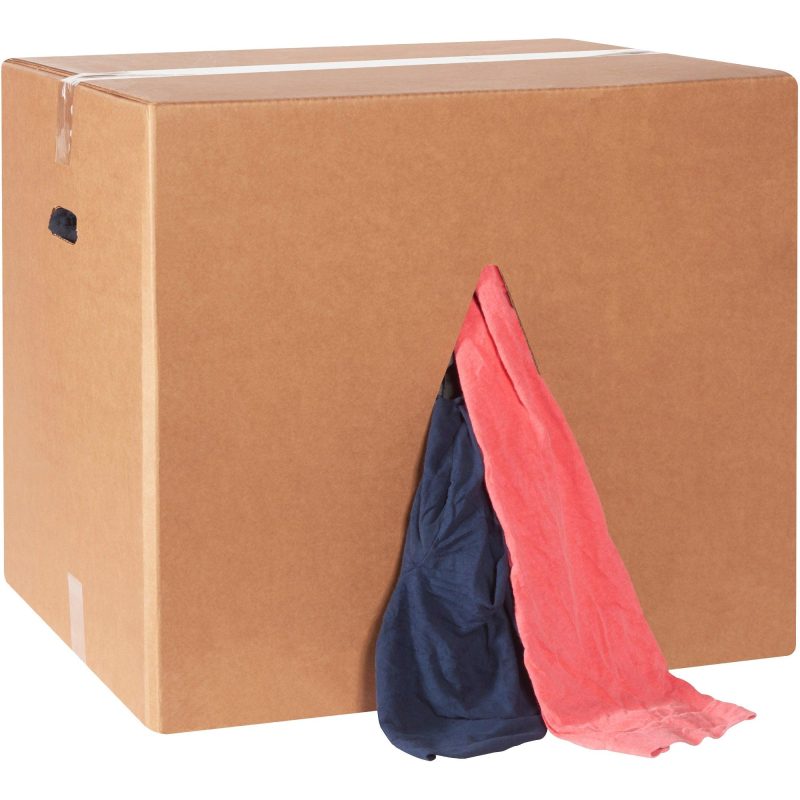 box of rags colored t shirt rags 50 lb box br115