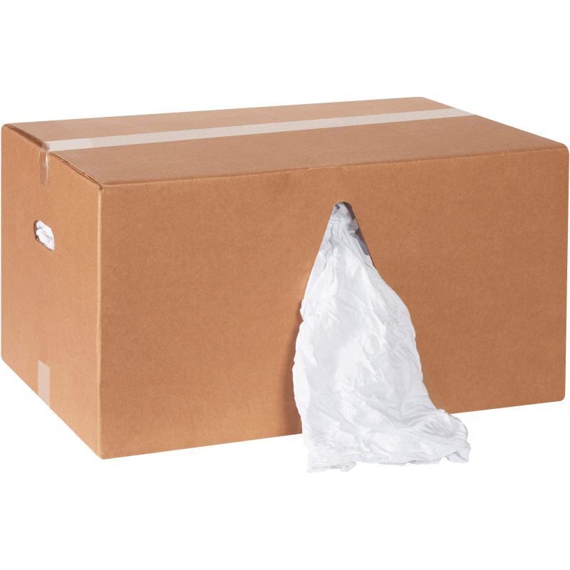 box of rags premium white t shirt 25 lb box br106