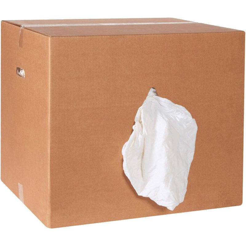 box of rags premium white t shirt 50 lb box br107