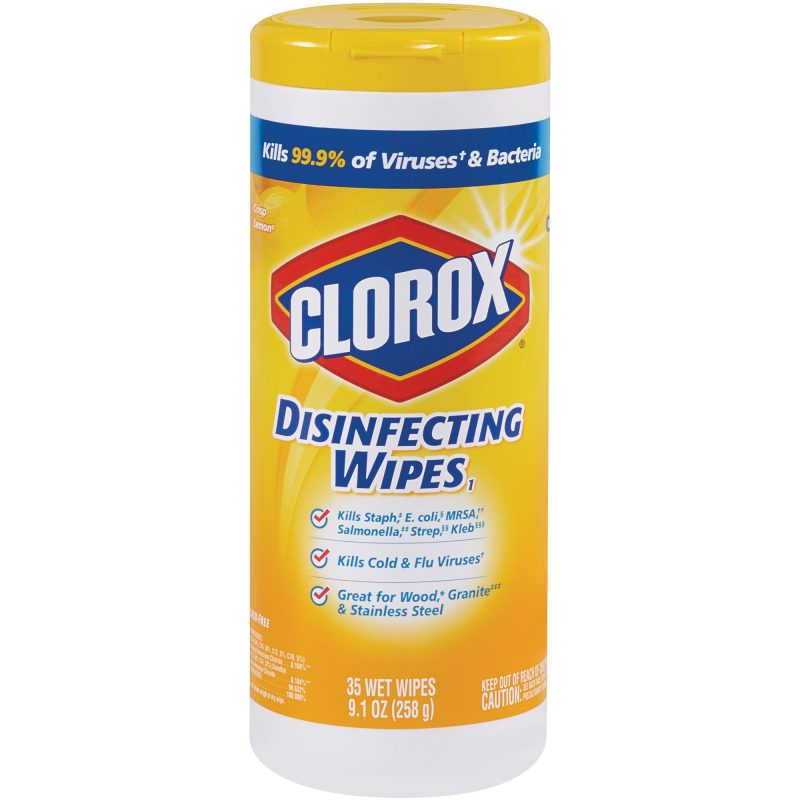 clorox r disinfecting wipes lemon scent 35 count clor3200