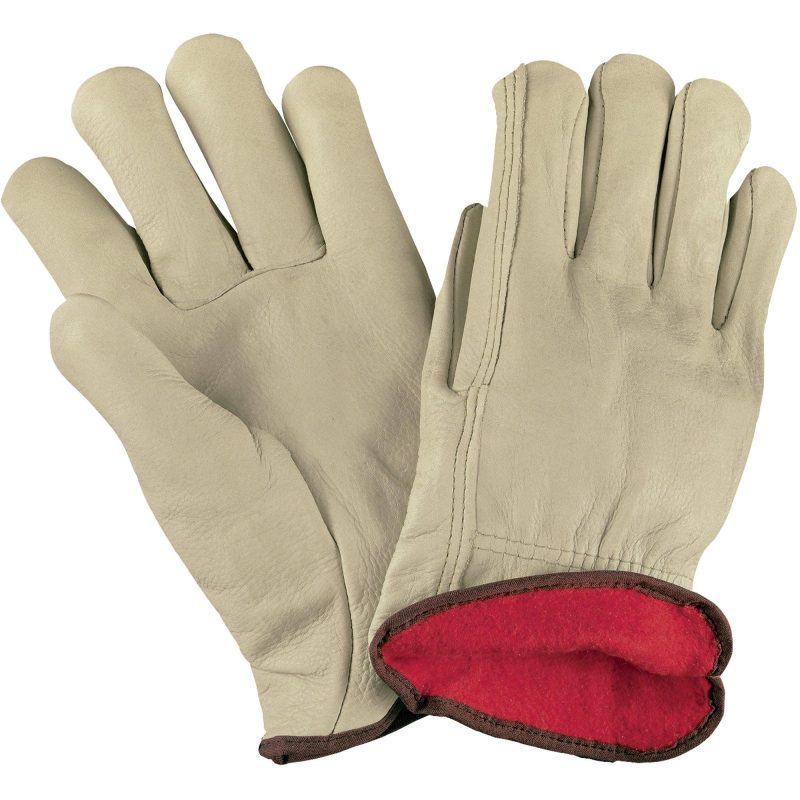 cowhide leather driver s gloves lined large glv1063l