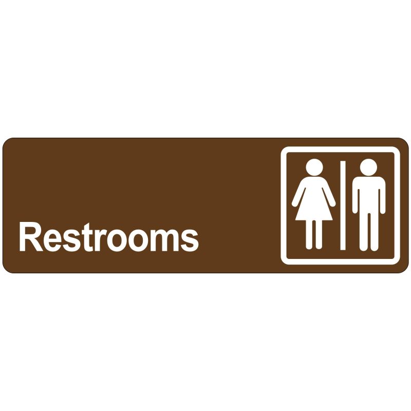 door sign restrooms sn510