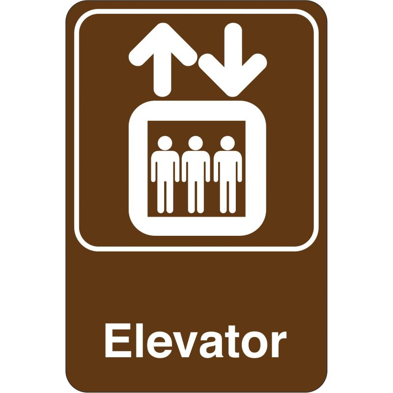 elevator 9 x 6 facility sign sn408