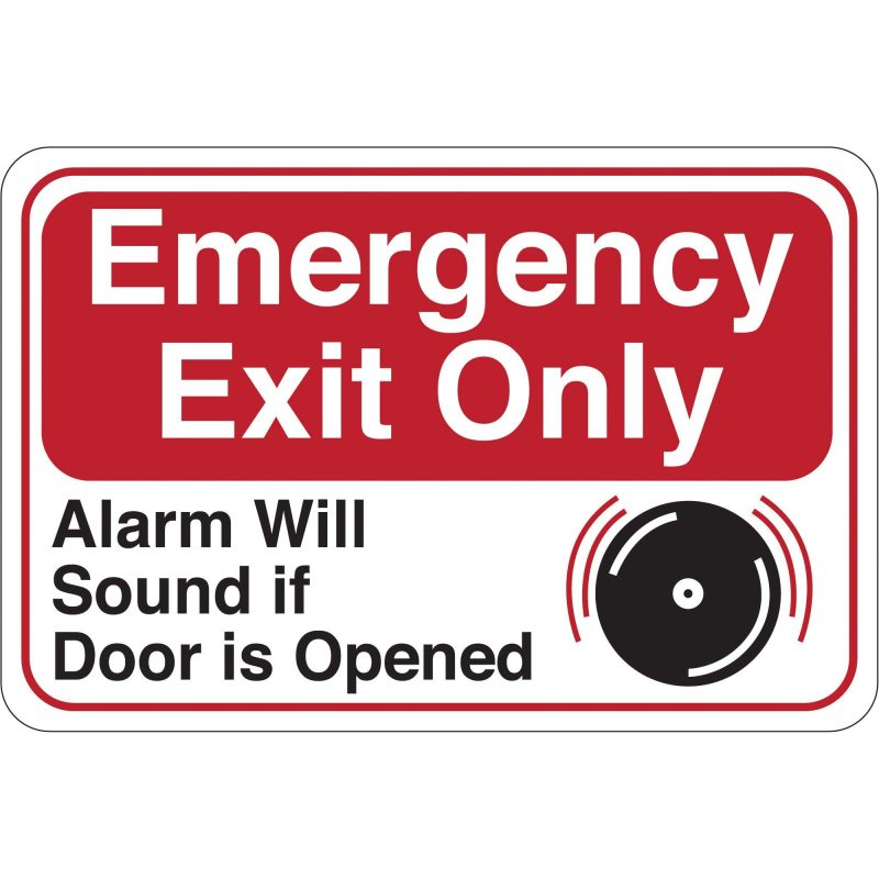 emergency exit only 6 x 9 facility sign sn200