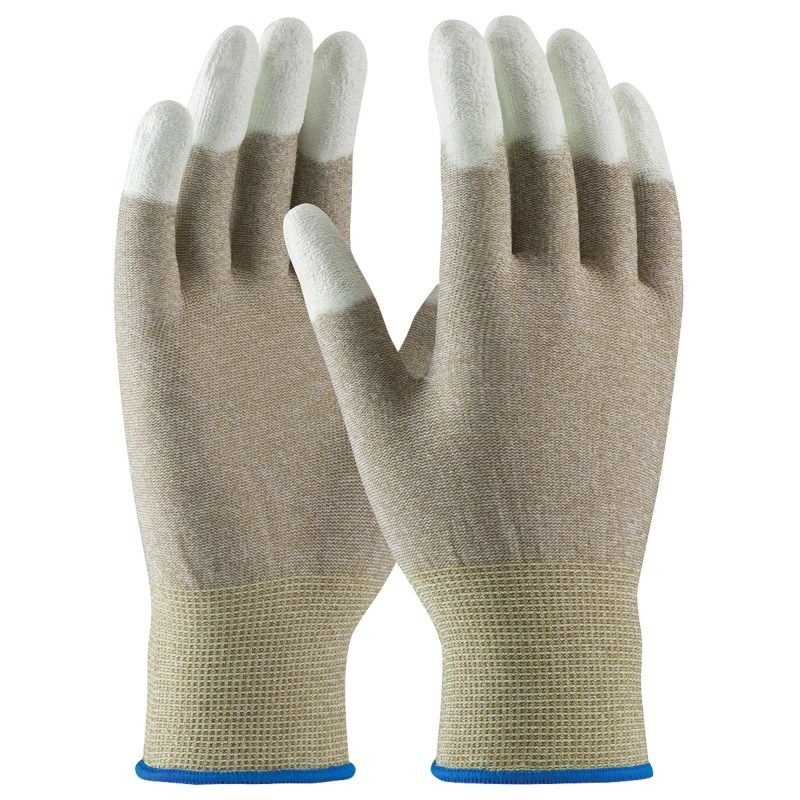 esd fingertip coated nylon gloves large glv2601l