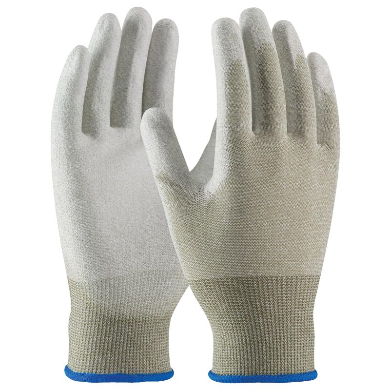 esd palm coated nylon gloves large glv2701l