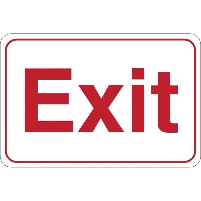 exit 6 x 9 facility sign sn201