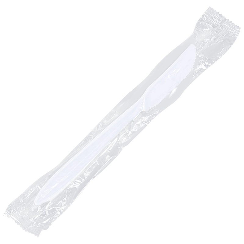 individually wrapped white plastic knives pw108