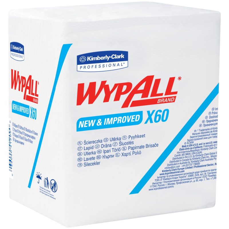 kimberly clark r wypall r x60 14 fold industrial wipers bulk pack kw116