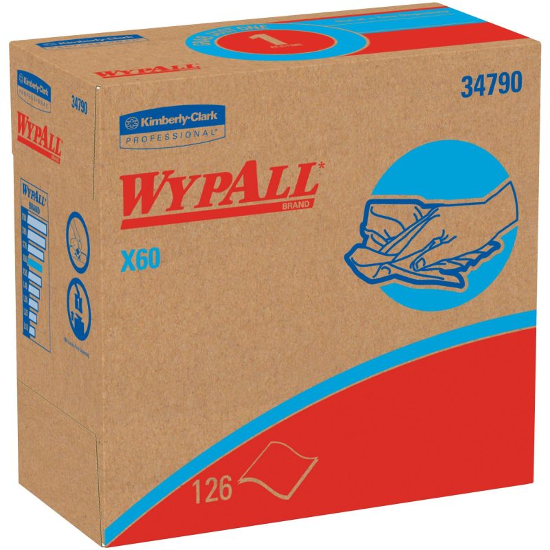 kimberly clark r wypall r x60 9 1 x 16 8 industrial wipers dispenser box kw117