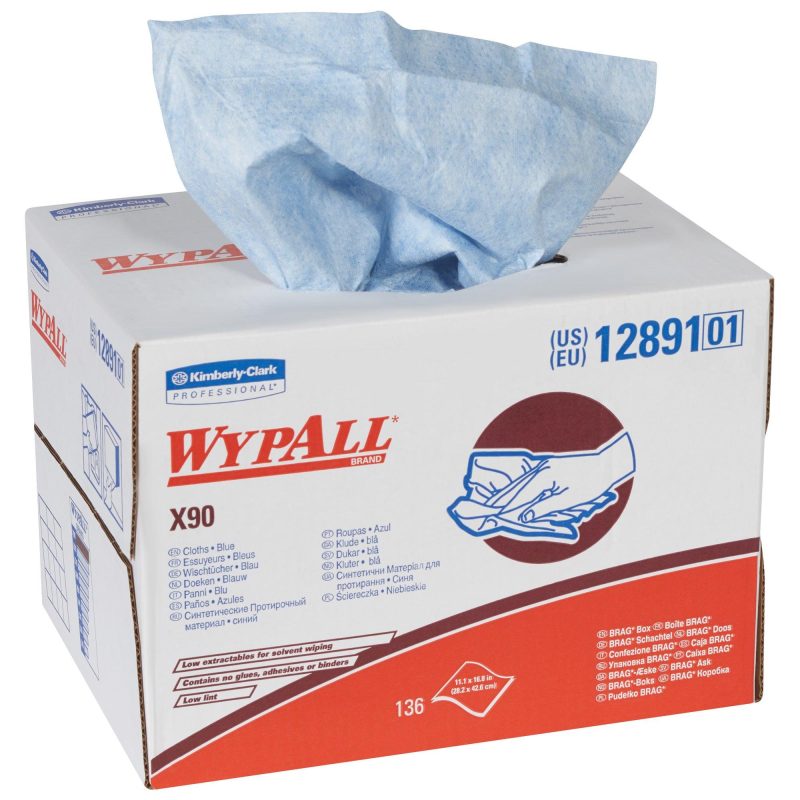 kimberly clark r wypall r x90 11 1 x 16 8 blue heavy duty wipers dispenser box kw126