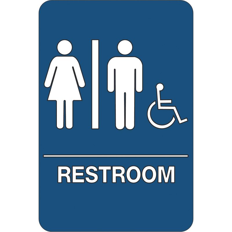 menwomen accessible ada compliant plastic sign sn109