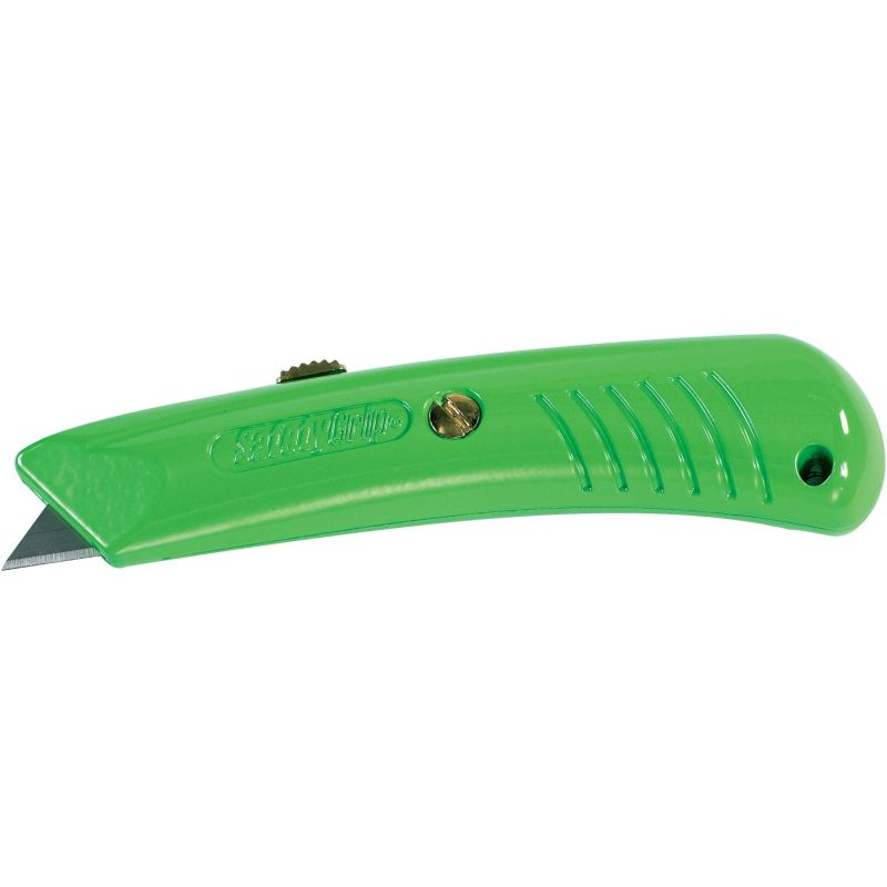 rsg 383 safety grip utility knife neon green kn112