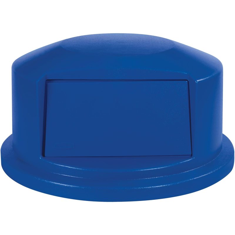 rubbermaid r brute r domed trash can lid 44 gallon blue rub344dblu