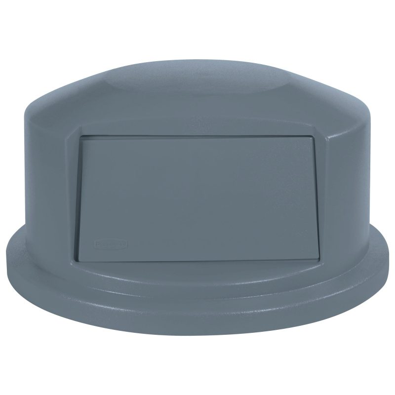 rubbermaid r brute r domed trash can lid 44 gallon gray rub344dgr