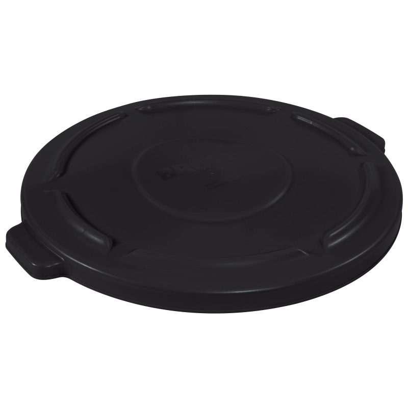 rubbermaid r brute r flat trash can lid 44 gallon black rub344lbl