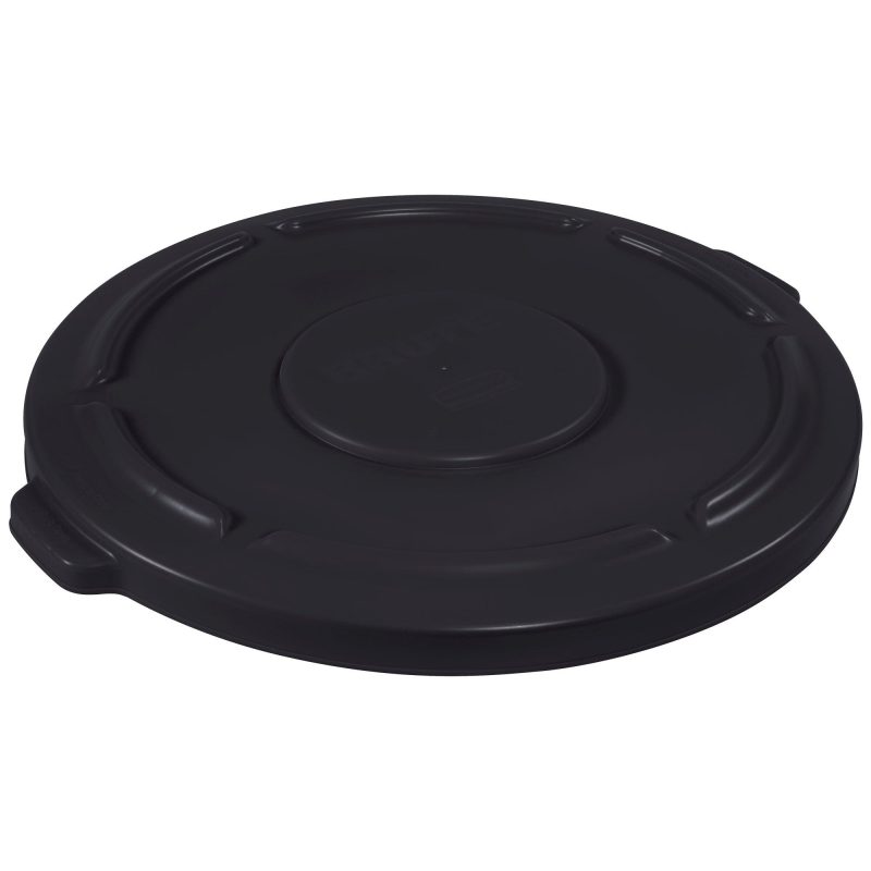 rubbermaid r brute r flat trash can lid 55 gallon black rub355lbl