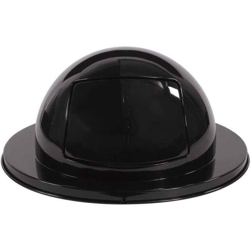 rubbermaid r brute r steel dome lid 55 gallon black rub355sdbl