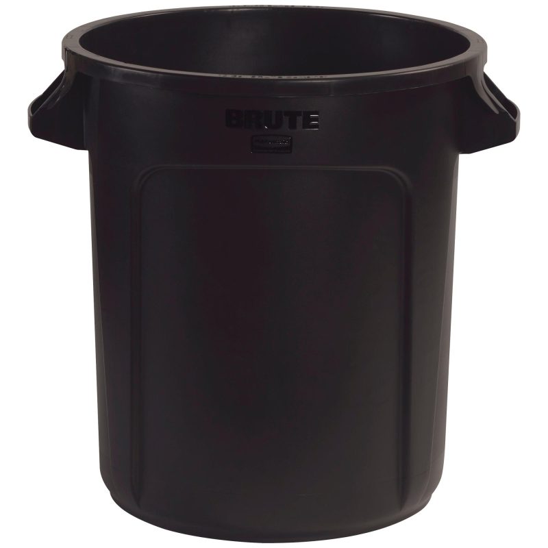 rubbermaid r brute r trash can 10 gallon black rub310cbl