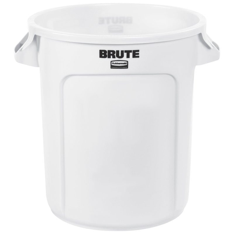 rubbermaid r brute r trash can 10 gallon white rub310cw