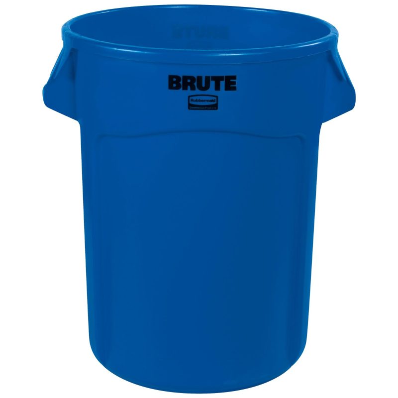 rubbermaid r brute r trash can 32 gallon blue rub332cblu