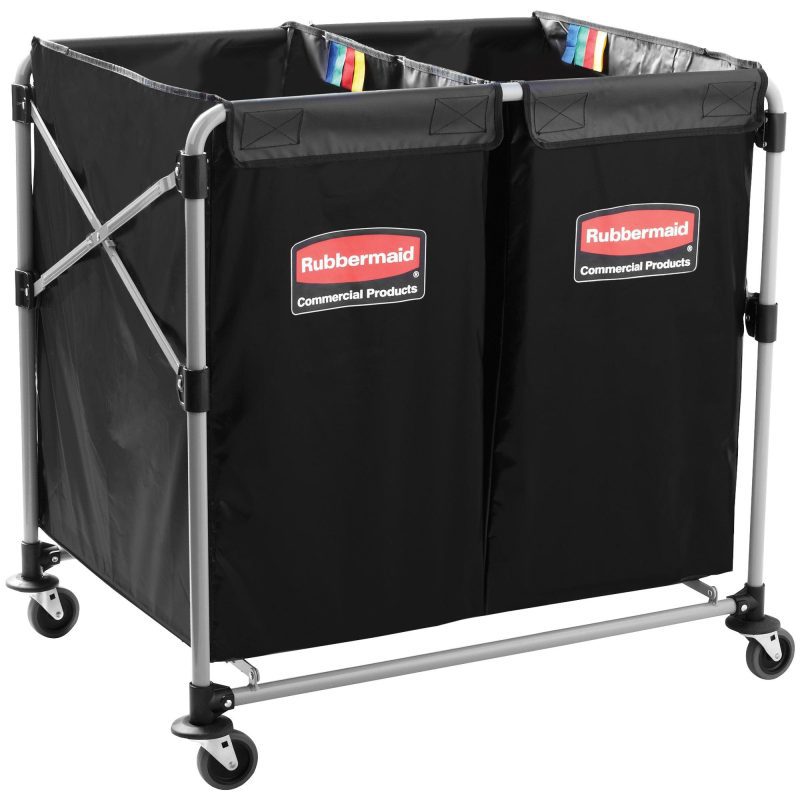 rubbermaid r collapsible basket truck 2 4 bushel rub177