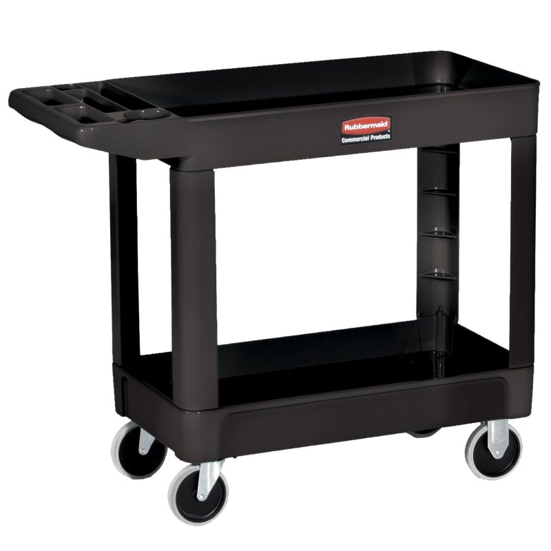 rubbermaid r flat handle utility cart 45 x 26 x 33 rub163