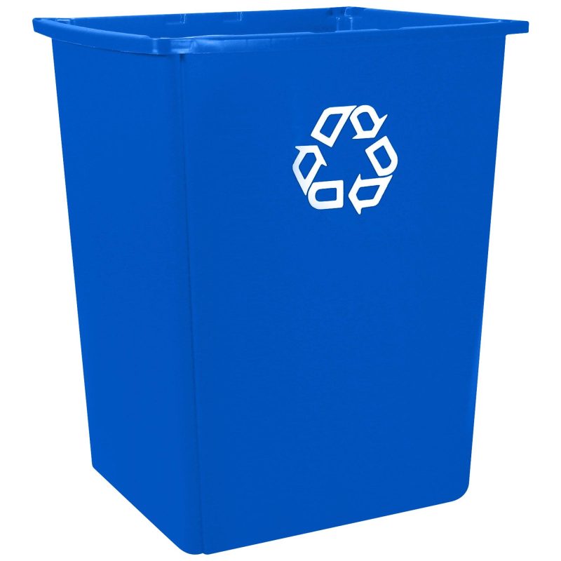 rubbermaid r glutton r recycling container 56 gallon blue rub181cblu