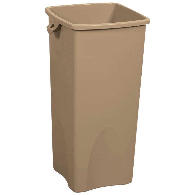 rubbermaid r hands free trash can 23 gallon beige rub210cbe