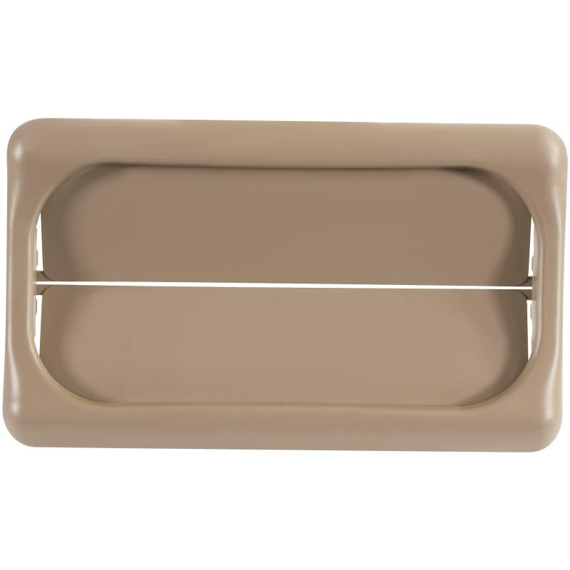 rubbermaid r slim jim r swing top lid 23 gallon beige rub423lbe