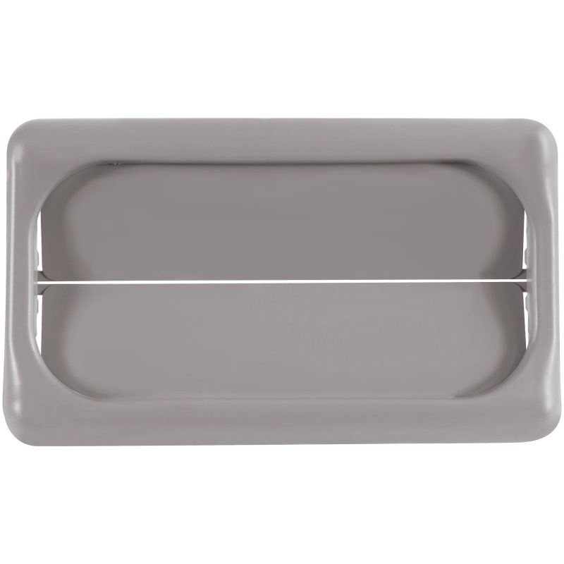 rubbermaid r slim jim r swing top lid 23 gallon gray rub423lgr