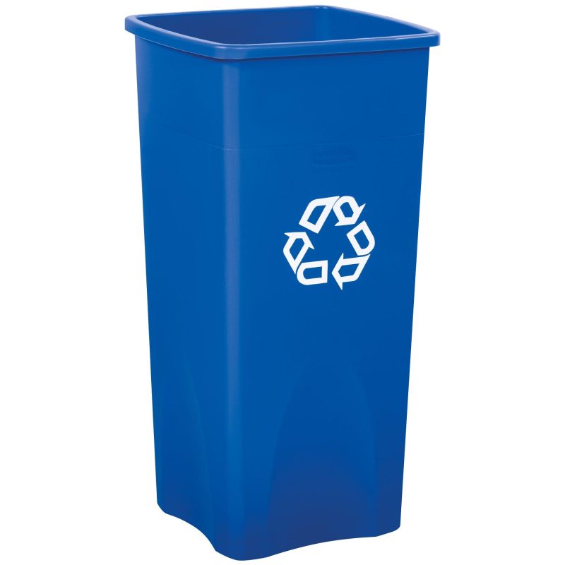 rubbermaid r square recycling container 23 gallon blue rub152cblu