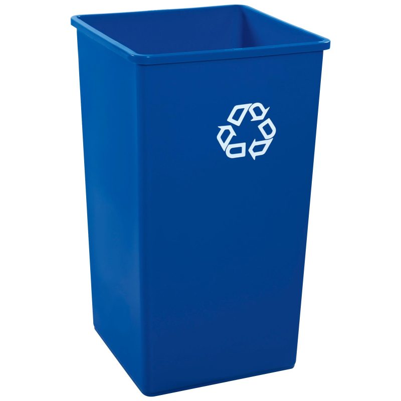 rubbermaid r square recycling container 50 gallon blue rub154cblu