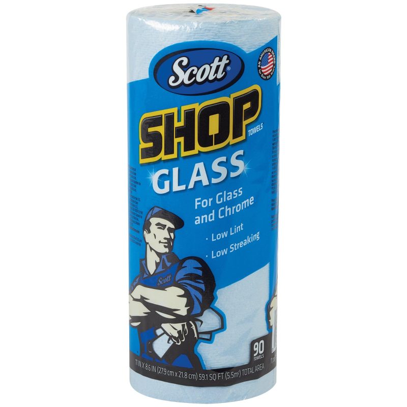 scott r shop towels on a roll for glass kw158