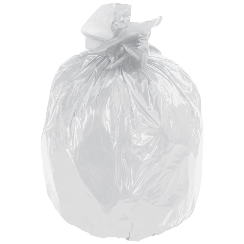 second chance trash liners clear 15 gallon 1 0 mil flat pack cl6001